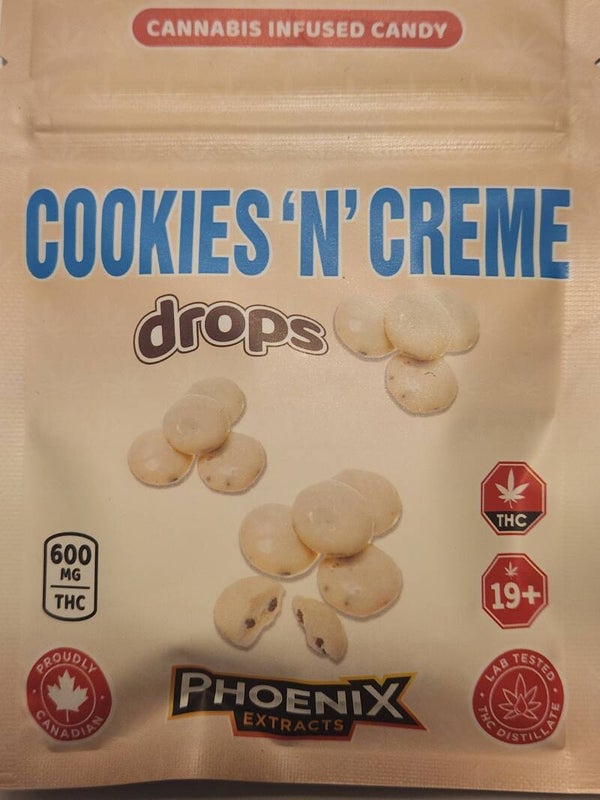 Cookies and cream drops