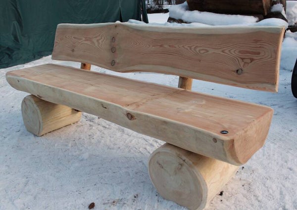 Holzbank Natur 2m