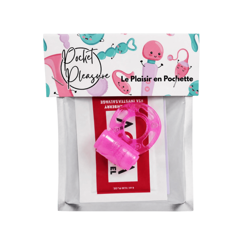 Anneau Pénien Vibrant Jelly Rose 1 dosette de lubrifiant — Pocket Pleasure
