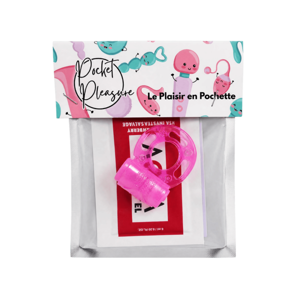 Anneau Pénien Vibrant Jelly Rose 1 dosette de lubrifiant — Pocket Pleasure