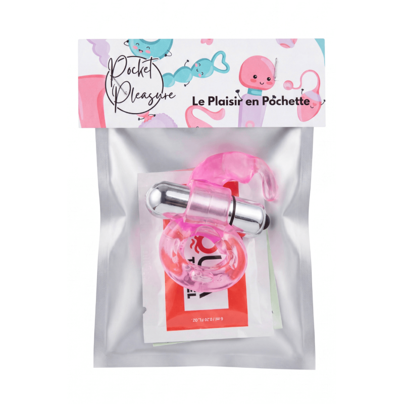 Anneau Vibrant Lapin Rose 1 dosette lubrifiant — Pocket Pleasure
