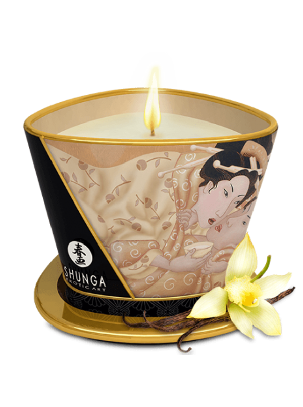 Bougie de massage lueur et caresses - Désir Vanille