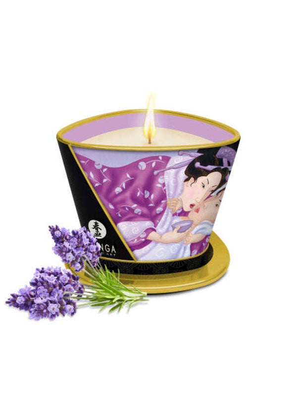 Bougie de massage lueur et caresses - Lavande