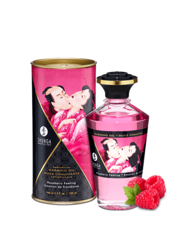 Huile chauffante aphrodisiaque - Framboise 100ml