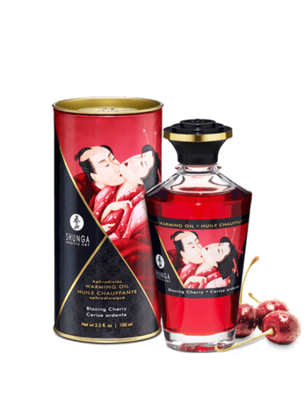 Huile chauffante aphrodisiaque - Cerise ardente 100ml