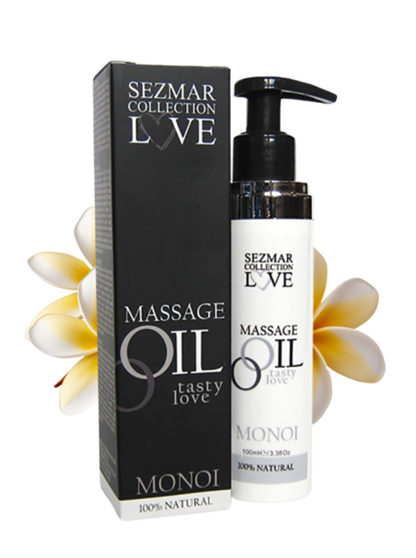 Huile de massage comestible 100% naturelle monoï 100ml