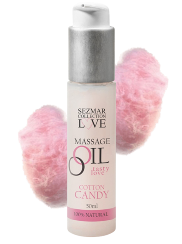 Huile de massage comestible Barbe à papa 50ml