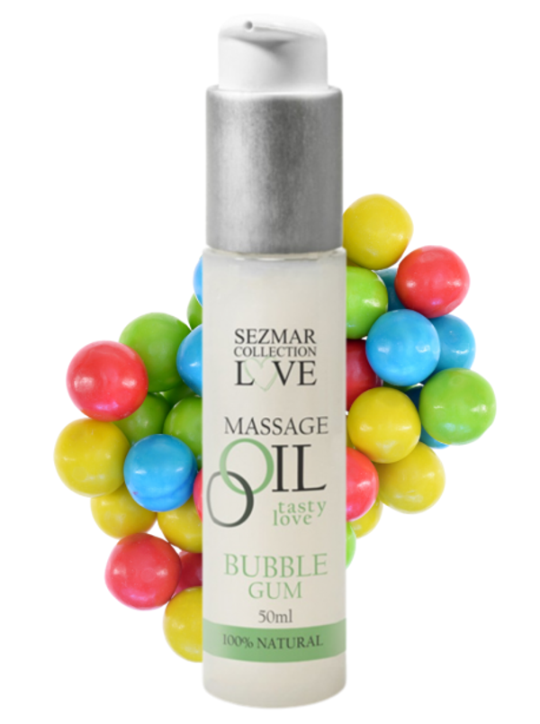 Huile de massage comestible bubble gum 50ml