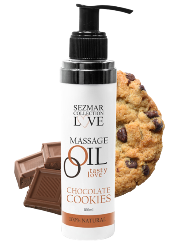 Huile de massage comestible cookie chocolat 100ml 100% naturelle