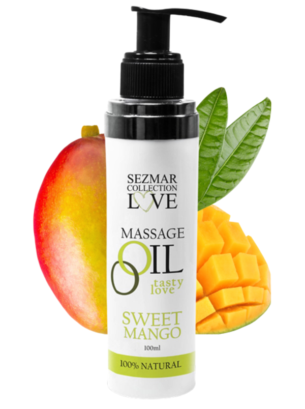 Huile de massage comestible mangue 100ml 100% naturelle