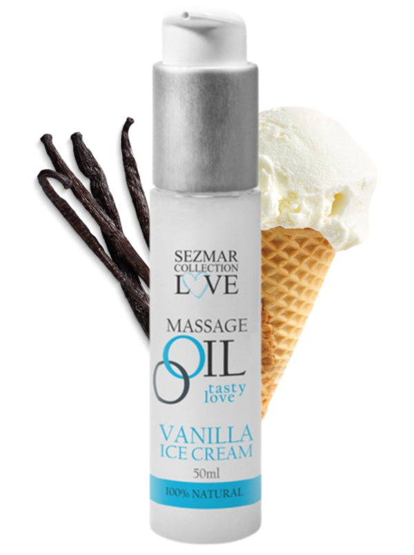Huile de massage comestible Vanille glacée 50ml