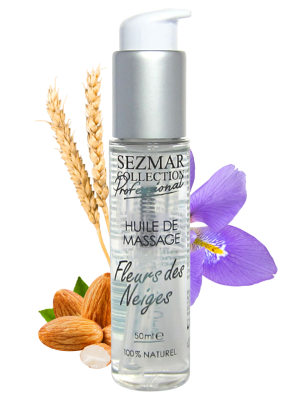 Huile de massage professionnelle Fleurs des Neiges 100% naturelle 50 ml