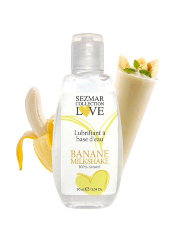 Lubrifiant à base d'eau 100% naturel Banane Milkshake 90 ml