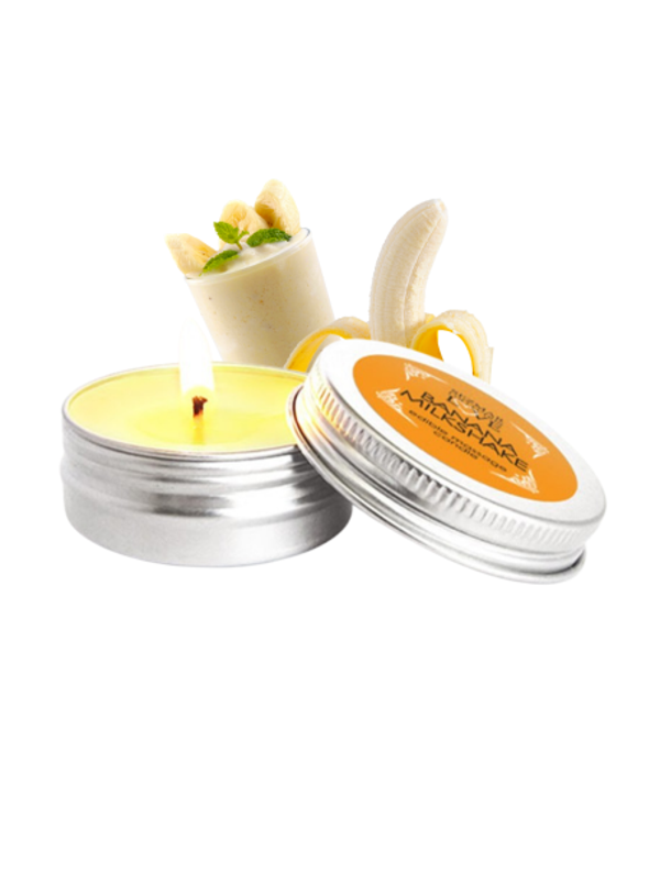 Mini Bougie de massage milshake banane 30ml 100% naturelle