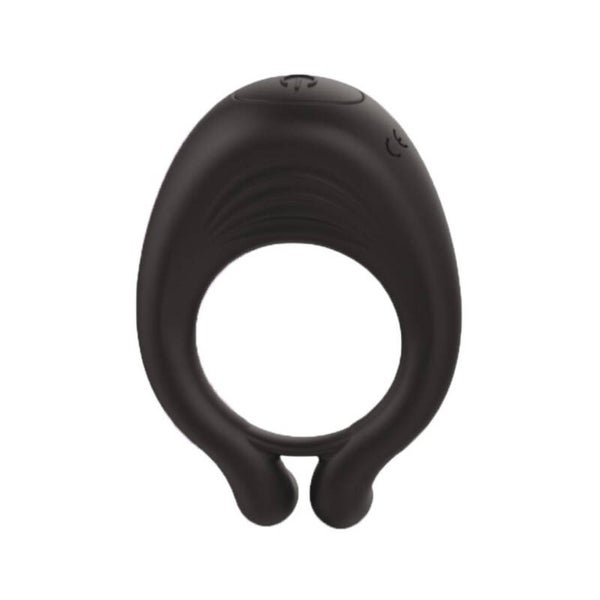 OCTAVE, Cockring Noir dans un silicone médical doux avec 1 mode de vibration