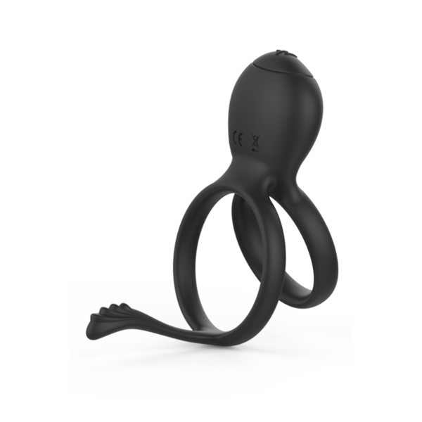 PEPIN, Cockring à double anneaux dans un silicone médical doux avec 1 mode de vibration