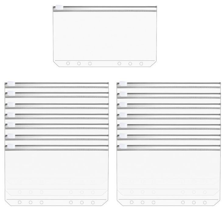 tasca con zip trasparente A6