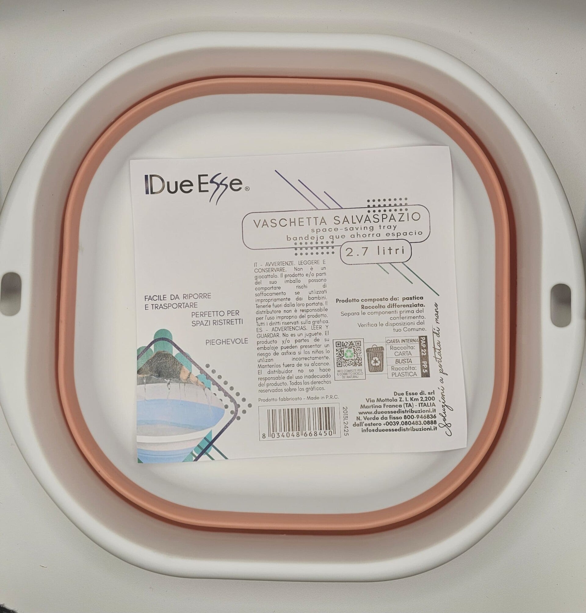 Vaschetta salvaspazio 2.7 litri