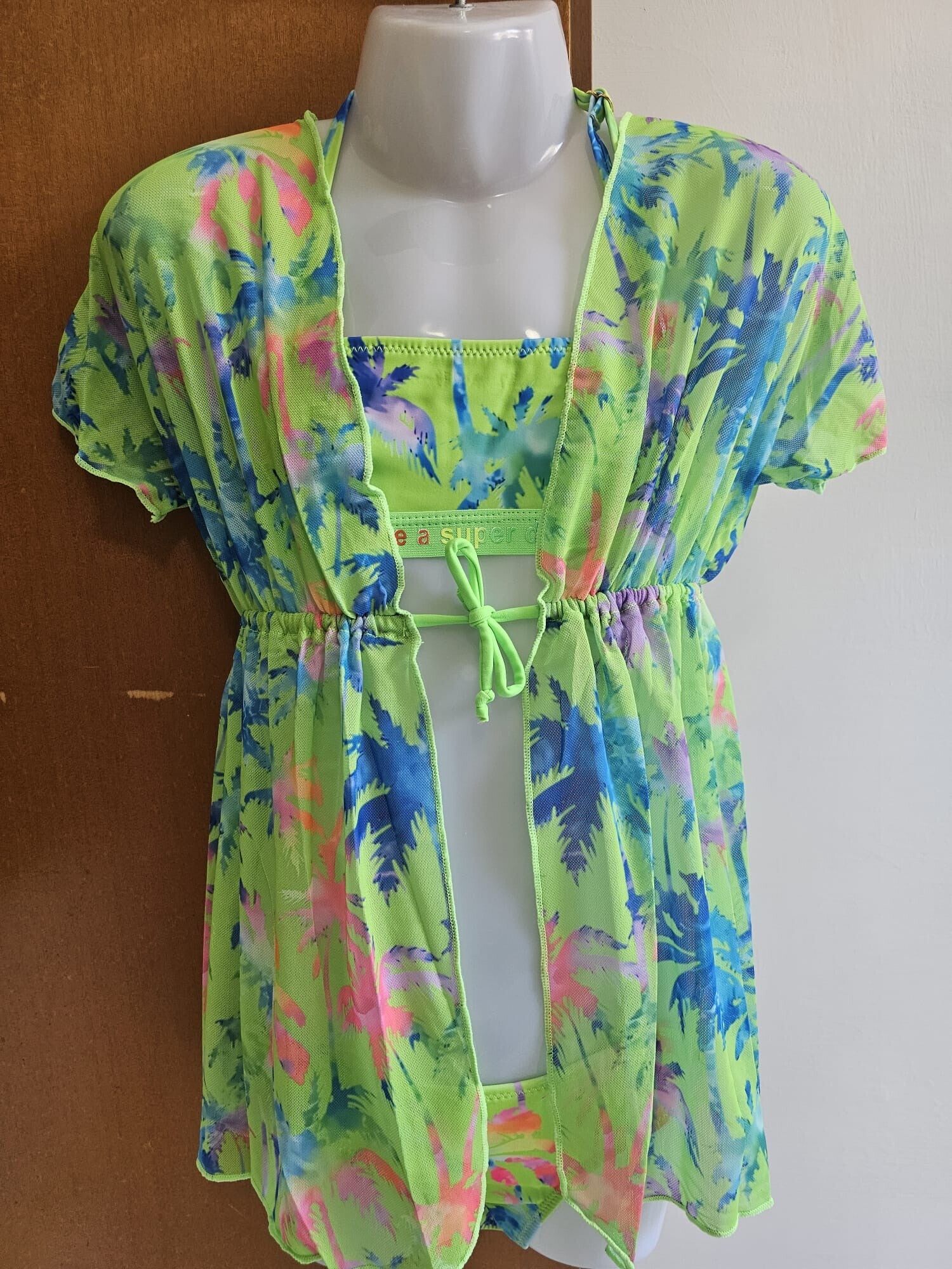 costume due pezzi con copricostume