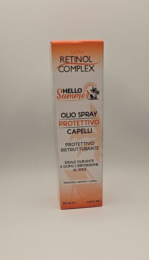 Olio spray protettivo per capelli