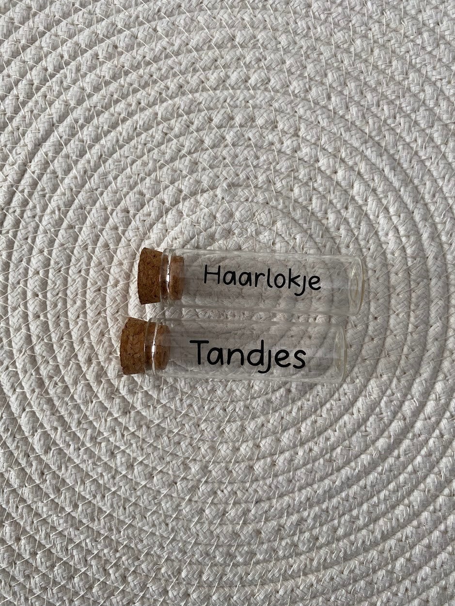 Glazen bewaarbuisjes - Set van 2