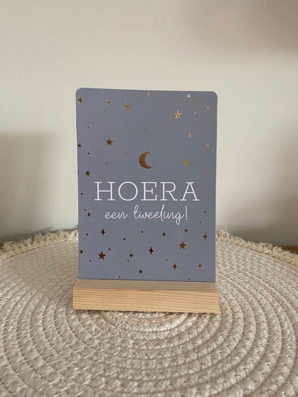 Grote kaart - Hoera een tweeling