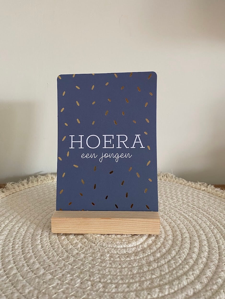 Grote kaart - Hoera een jongen