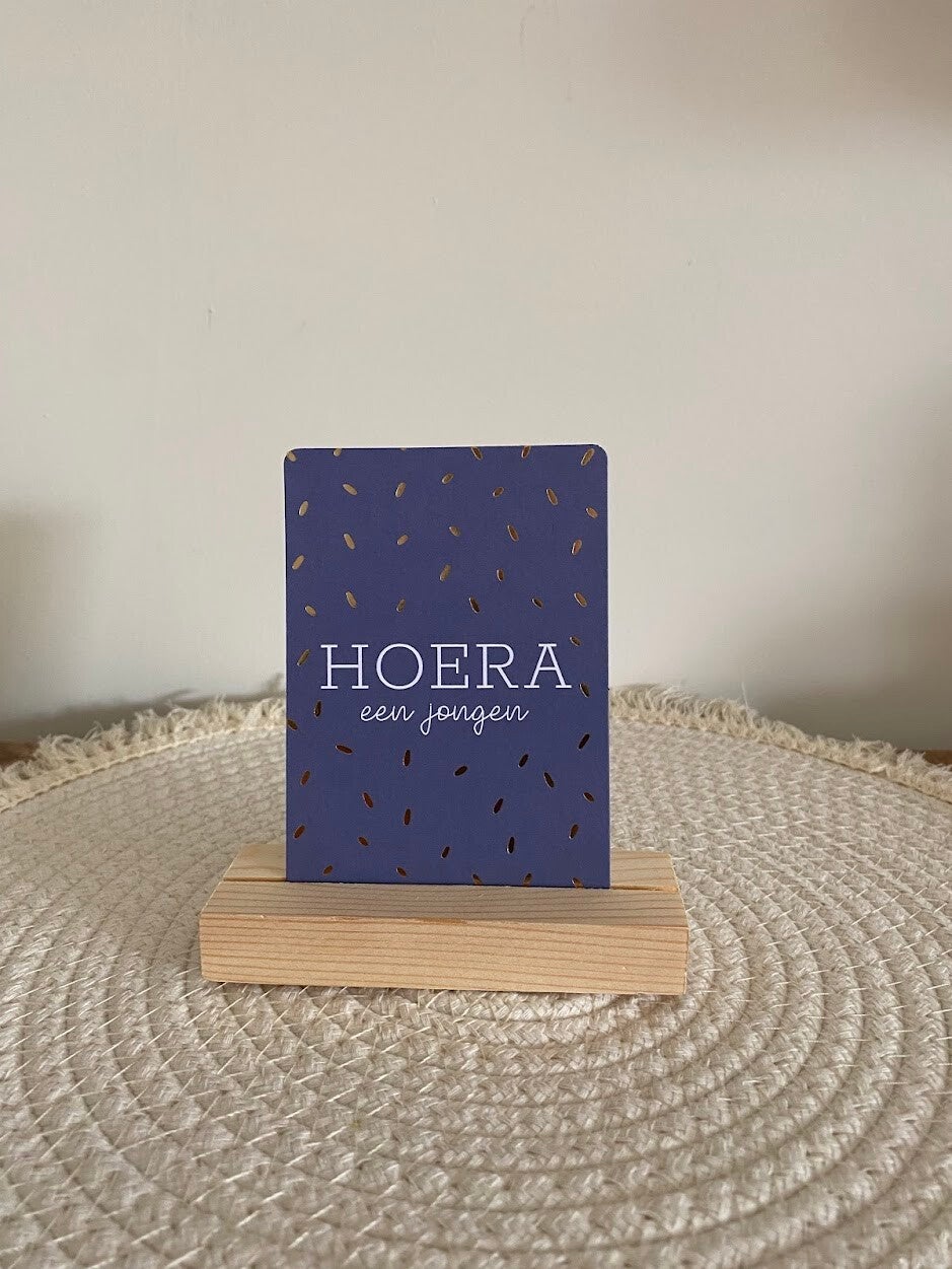 Middel kaart - Hoera een jongen