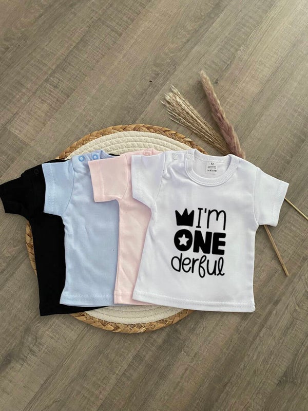 T-shirt - I'm one derful