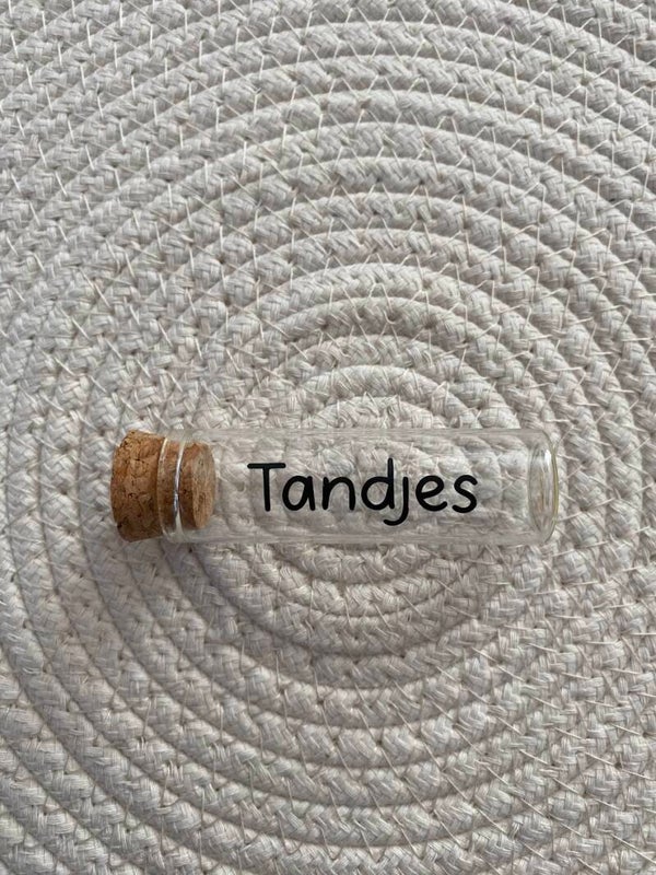 Glazen bewaarbuisje - Tandjes