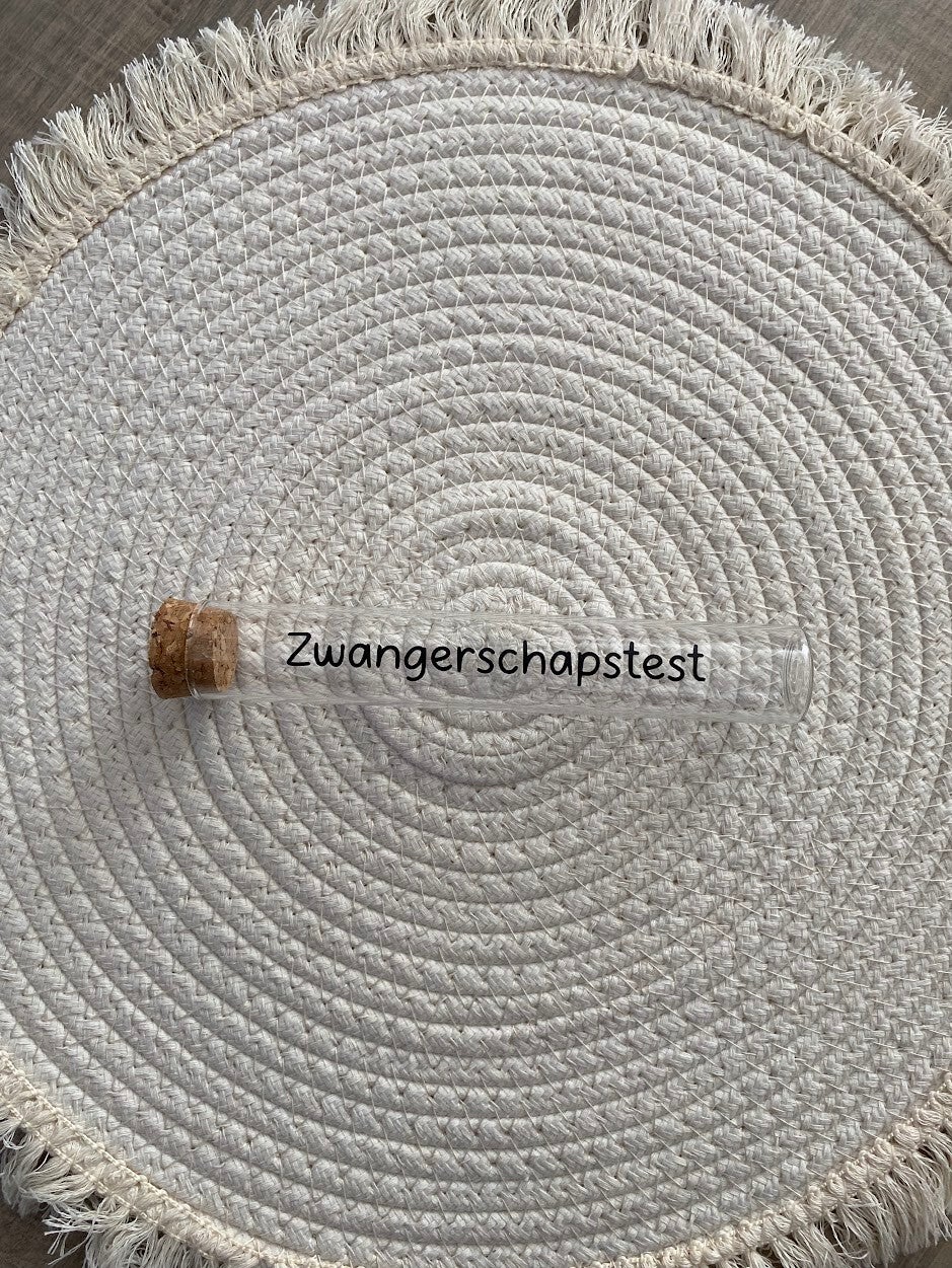 Glazen bewaarbuisje - Zwangerschapstest