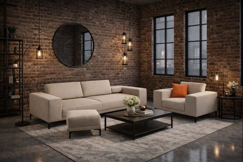 Loft Beige” to mebel, który nie tylko zdobi, ale przede wszystkim buduje atmosferę wnętrza — ciepłą, nowoczesną i pełną charakteru.