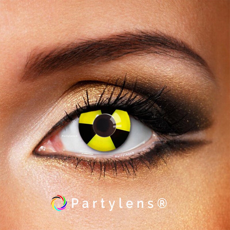Bicolor   - kleurlenzen geel zwart Partylens®