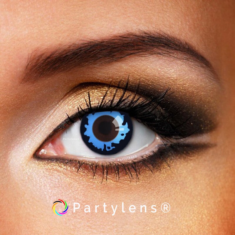 Wave Blue - kleurlenzen blauw zwart Partylens®