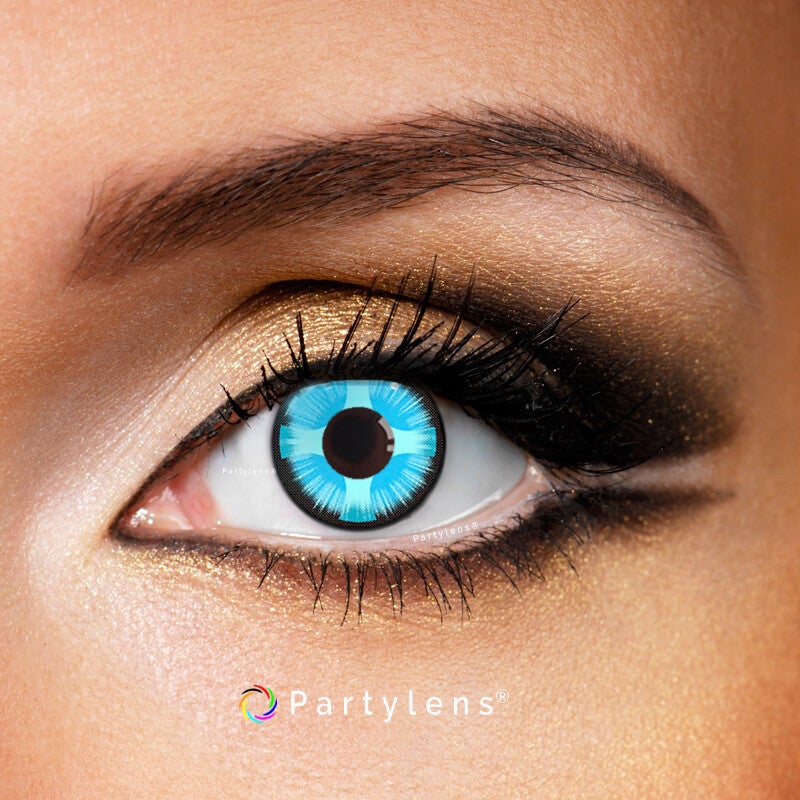 Blue Wizard - kleurlenzen blauw Partylens®