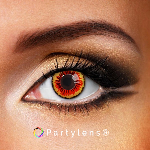 Firefly - kleurlenzen rood  geel zwart Partylens®