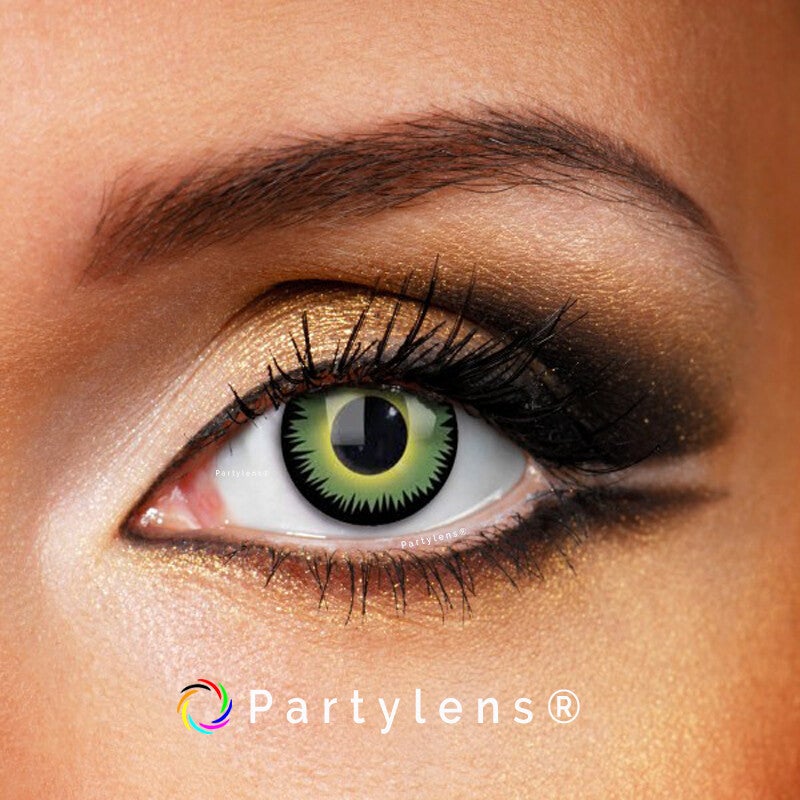 Green Werewolf - kleurlenzen zwart groen Partylens®