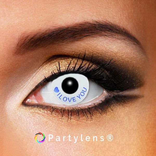I Love You - kleurlenzen wit Partylens®