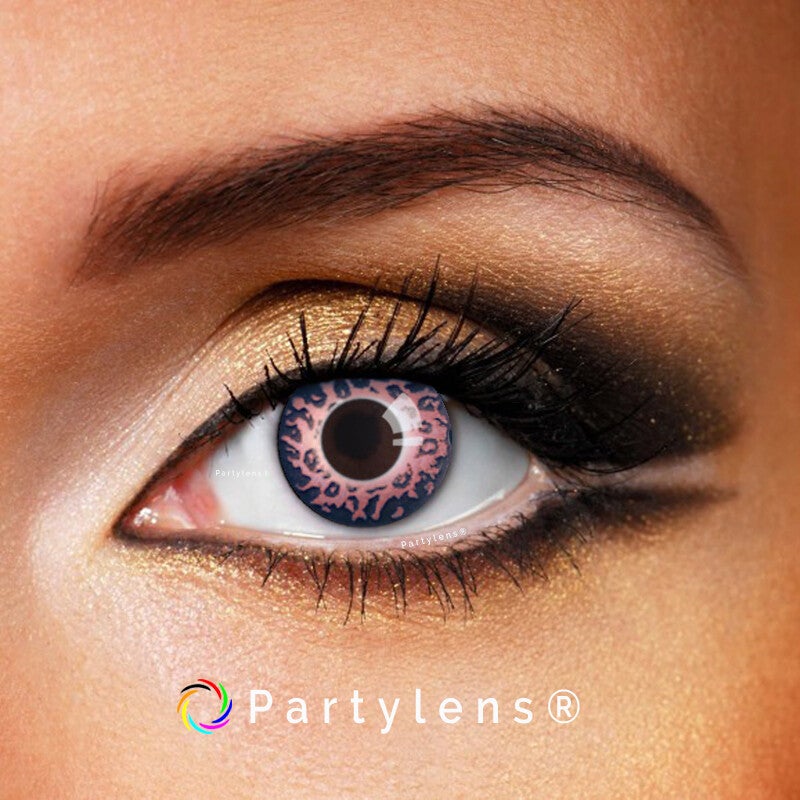 Pink Leopard - kleurlenzen roze Partylens®