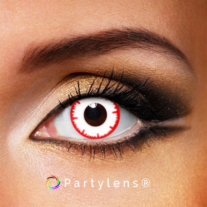 Red Lestat - kleurlenzen wit rood Partylens®