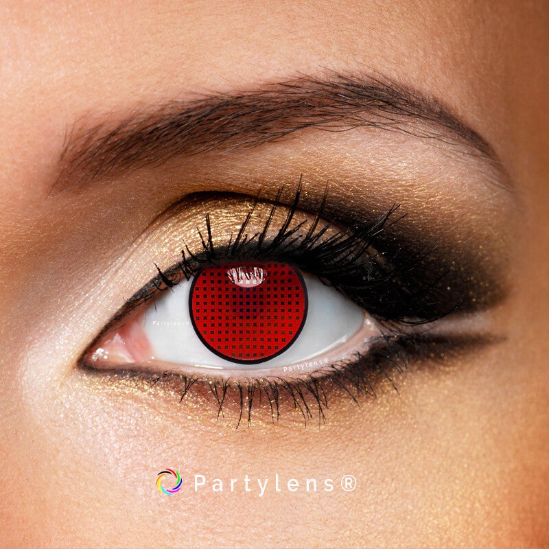 Mesh Red Manson - kleurlenzen rood Partylens®