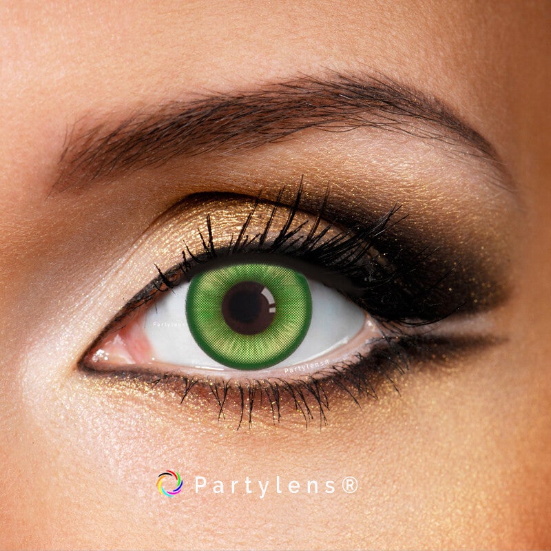 Satin Green - kleurlenzen groen Partylens®