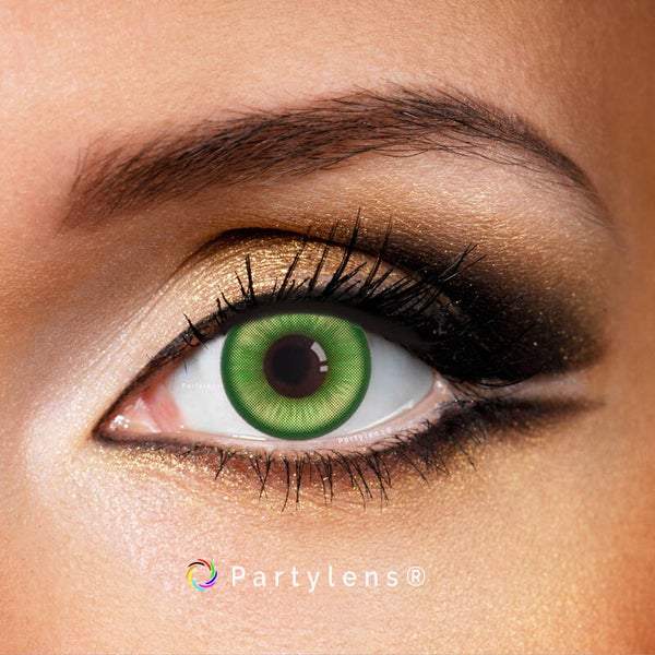 Satin Green - kleurlenzen groen Partylens®