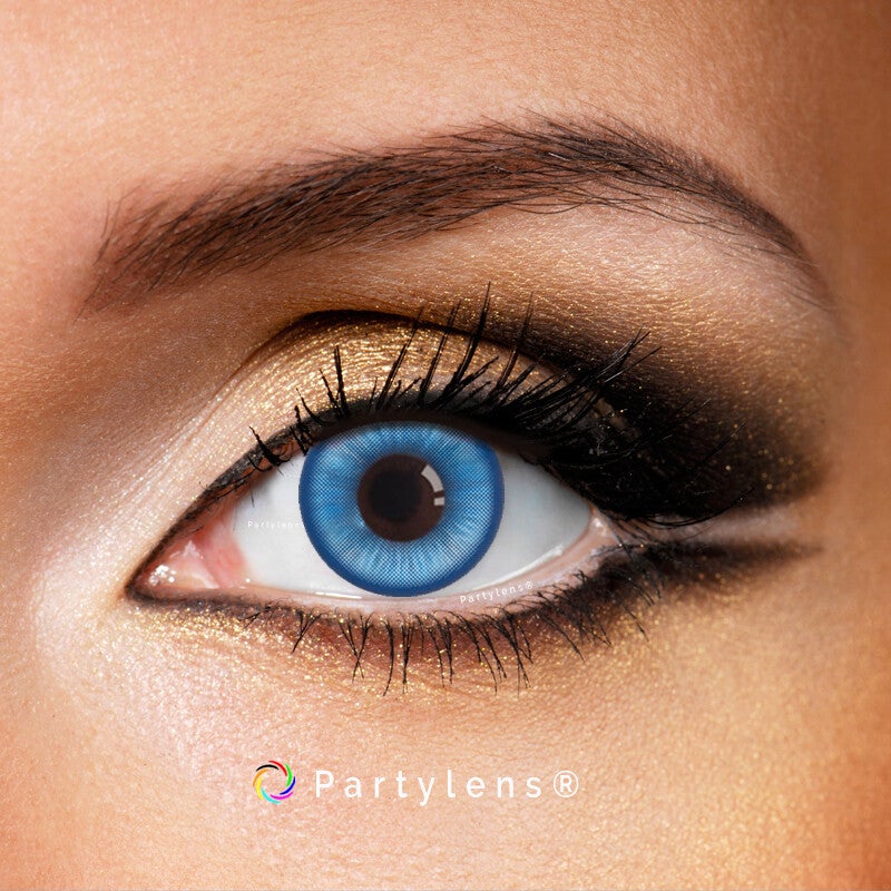 Satin Marine Blue - kleurlenzen blauw Partylens®