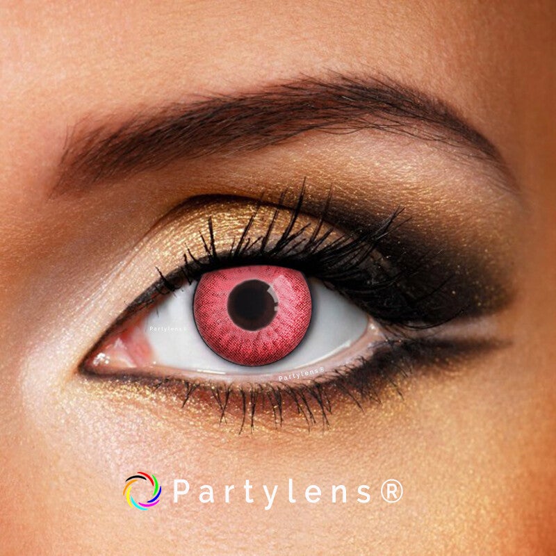 Shiny Red - kleurlenzen rood Partylens®
