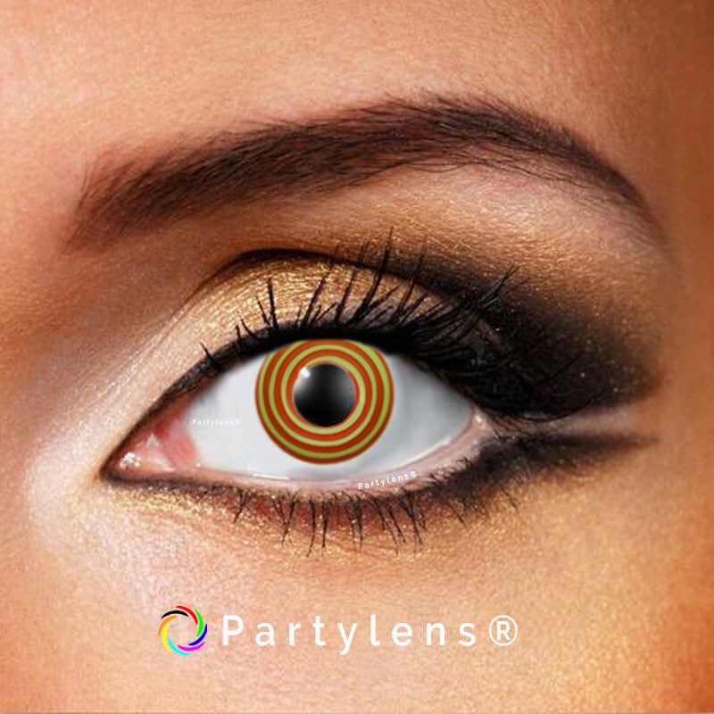 Spiraal Rood Geel - kleurlenzen Partylens®