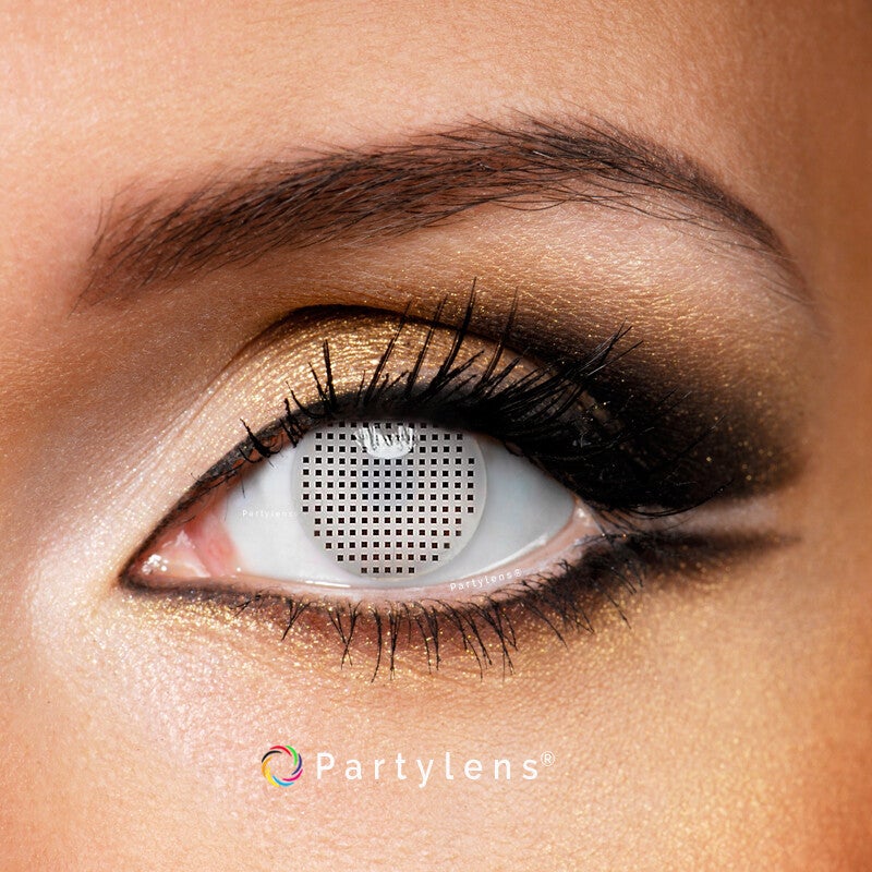 White Mesh - kleurlenzen wit Partylens®