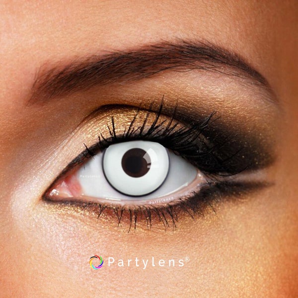 White Manson - kleurlenzen wit Partylens®
