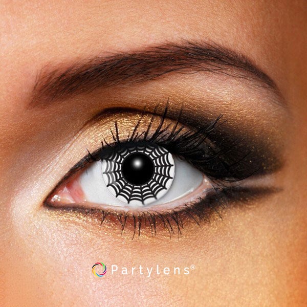 White Spider - kleurlenzen wit Partylens®
