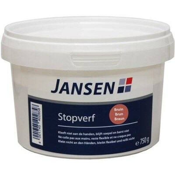 Jansen Stopverf - Bruin - 750 Gr